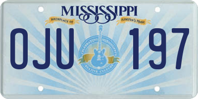 MS license plate OJU197