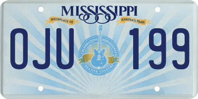 MS license plate OJU199