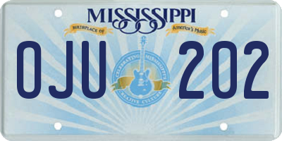 MS license plate OJU202