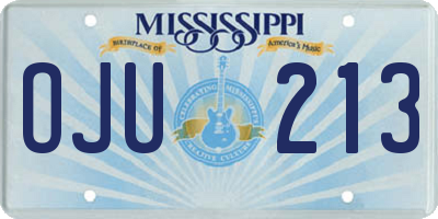 MS license plate OJU213