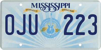 MS license plate OJU223