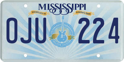 MS license plate OJU224