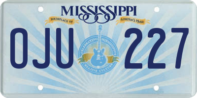MS license plate OJU227
