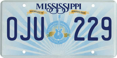 MS license plate OJU229