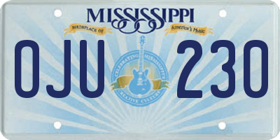 MS license plate OJU230