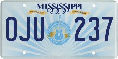 MS license plate OJU237