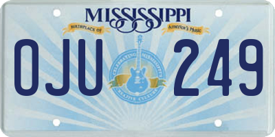 MS license plate OJU249