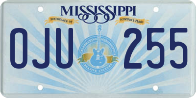 MS license plate OJU255