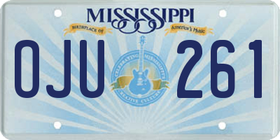 MS license plate OJU261