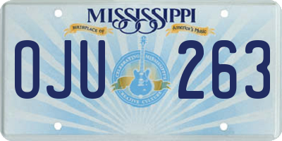 MS license plate OJU263