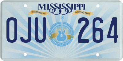 MS license plate OJU264