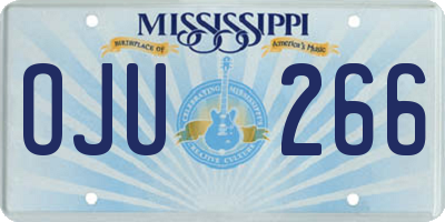 MS license plate OJU266