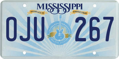 MS license plate OJU267