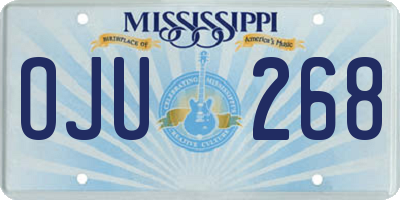 MS license plate OJU268