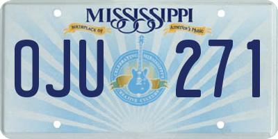 MS license plate OJU271