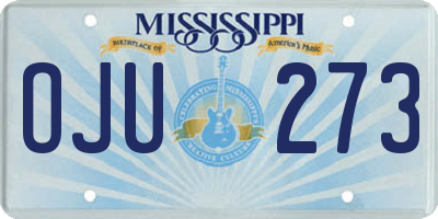 MS license plate OJU273