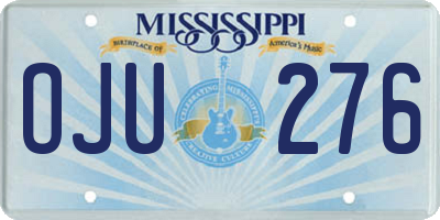 MS license plate OJU276