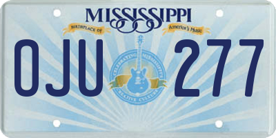 MS license plate OJU277