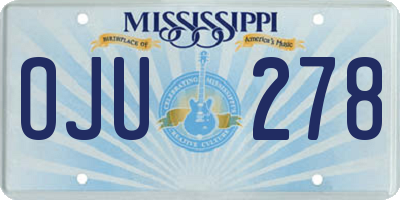 MS license plate OJU278