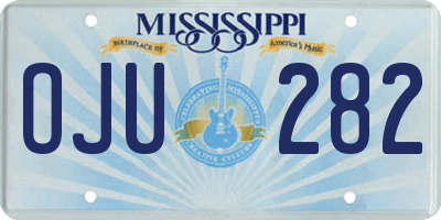 MS license plate OJU282
