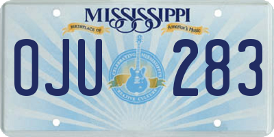 MS license plate OJU283
