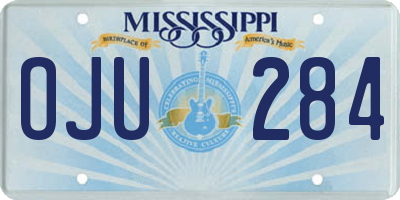 MS license plate OJU284