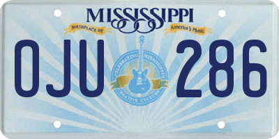 MS license plate OJU286