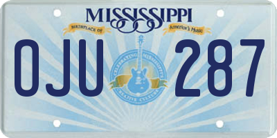 MS license plate OJU287