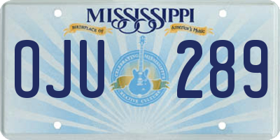 MS license plate OJU289