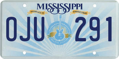 MS license plate OJU291