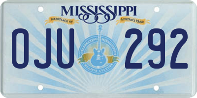 MS license plate OJU292