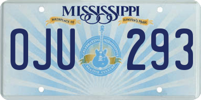 MS license plate OJU293