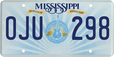 MS license plate OJU298