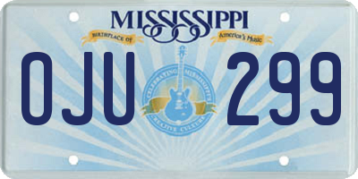 MS license plate OJU299