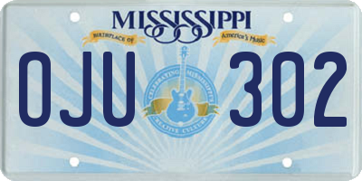 MS license plate OJU302