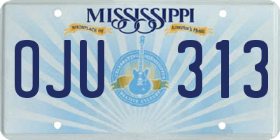 MS license plate OJU313