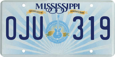 MS license plate OJU319