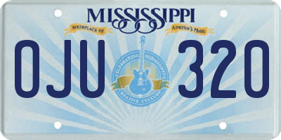 MS license plate OJU320