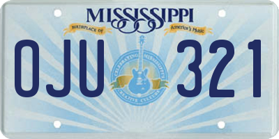 MS license plate OJU321