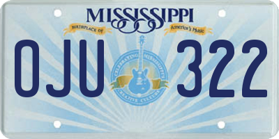 MS license plate OJU322
