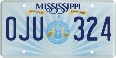 MS license plate OJU324