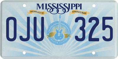 MS license plate OJU325