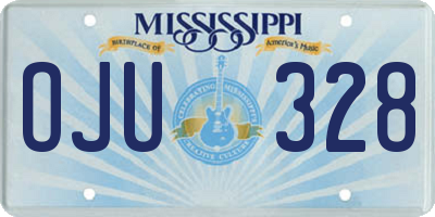 MS license plate OJU328