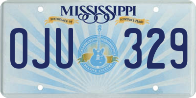 MS license plate OJU329