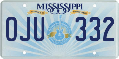 MS license plate OJU332
