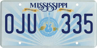 MS license plate OJU335