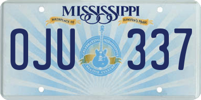 MS license plate OJU337