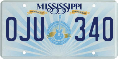 MS license plate OJU340