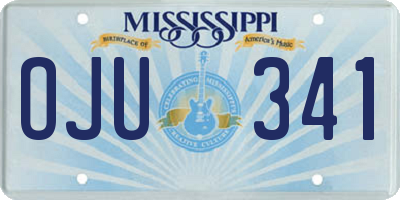 MS license plate OJU341