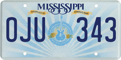 MS license plate OJU343